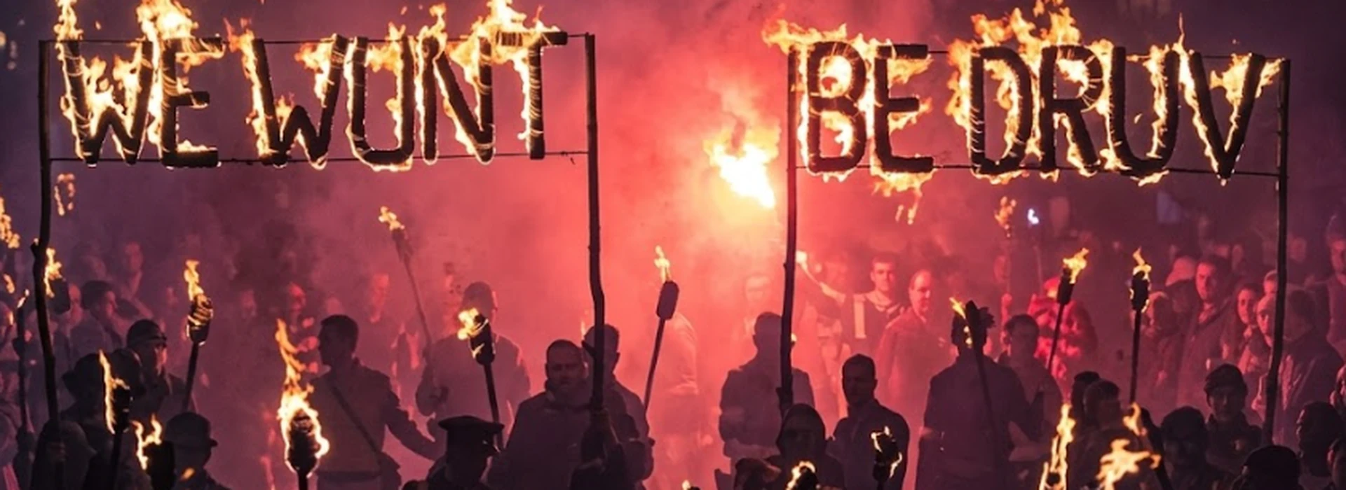 Lewes Bonfire firelight